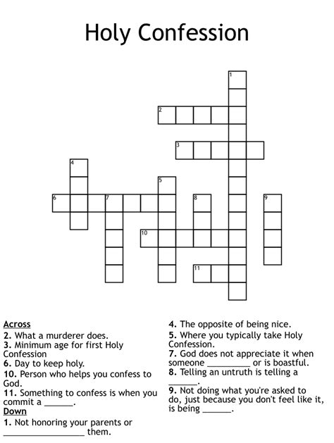 The <strong>crossword</strong> clue Forever with 6 letters was last seen on the November 13, 2023. . Confesses crossword